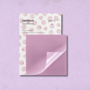 Sticky Notes transparents – Mist Violet 75 × 75 mm