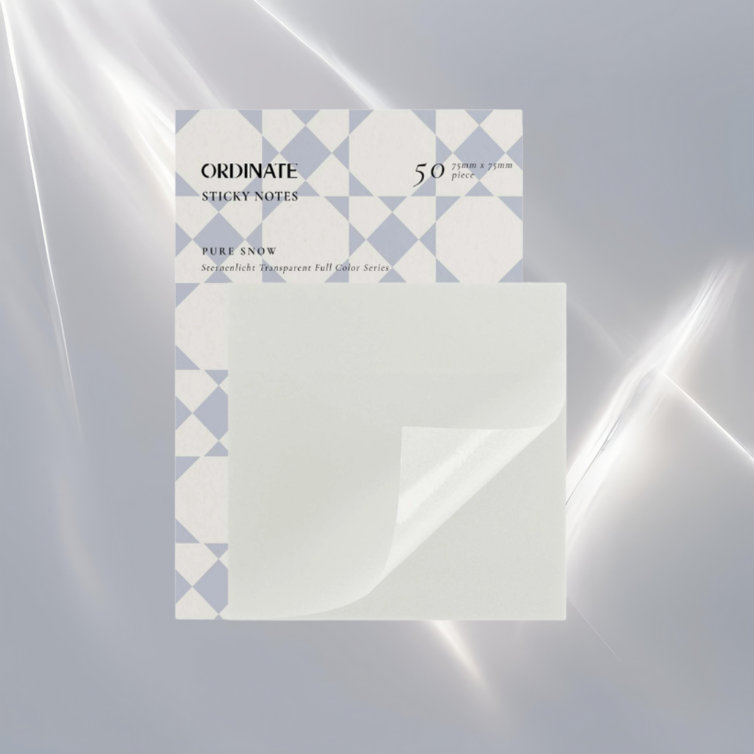 Sticky Notes transparents – Neige Pure 75 × 75 mm